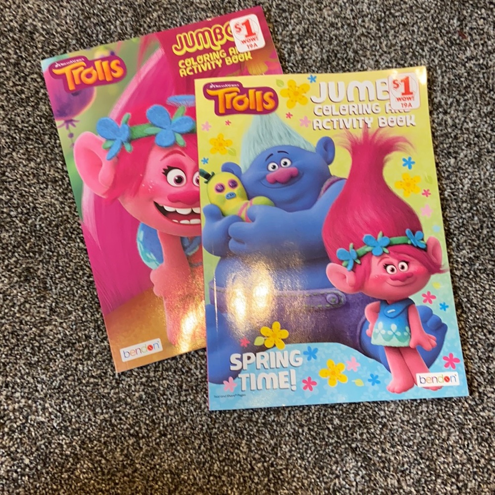 Troll colouring books